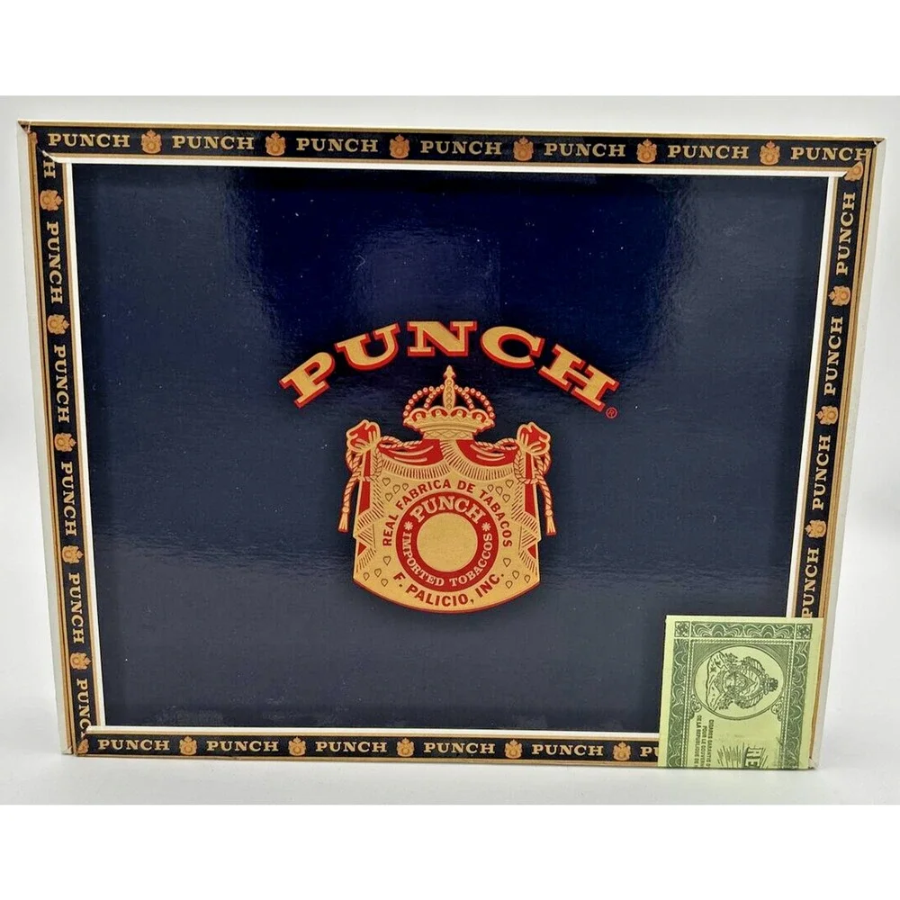 Vintage Punch Cigar‎ Box Gold Tone Detail SKU U192